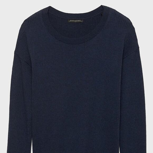 Banana Republic Blue Seed Stitch Crew Neck Top - Picture 9 of 10